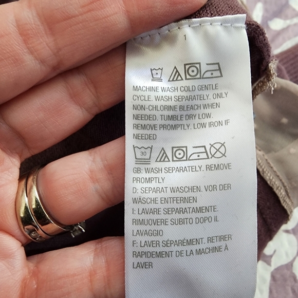 Logo women's mauve cardigan sweater with ruffle lace hem size extra large XL - Picture 7 of 13